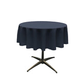 51" Navy Blue Polyester Round Tablecloth
