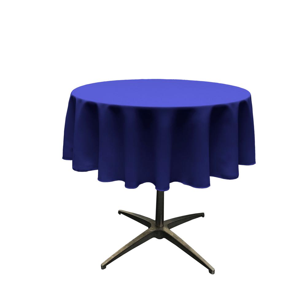 51" Royal Blue Polyester Round Tablecloth
