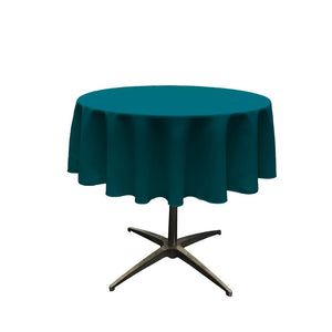 51" Dark Teal Polyester Round Tablecloth
