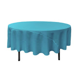 90" Dark Turquoise Polyester Round Tablecloth