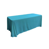 Dark Turquoise 100% Polyester Rectangular Tablecloth 90" x 132"