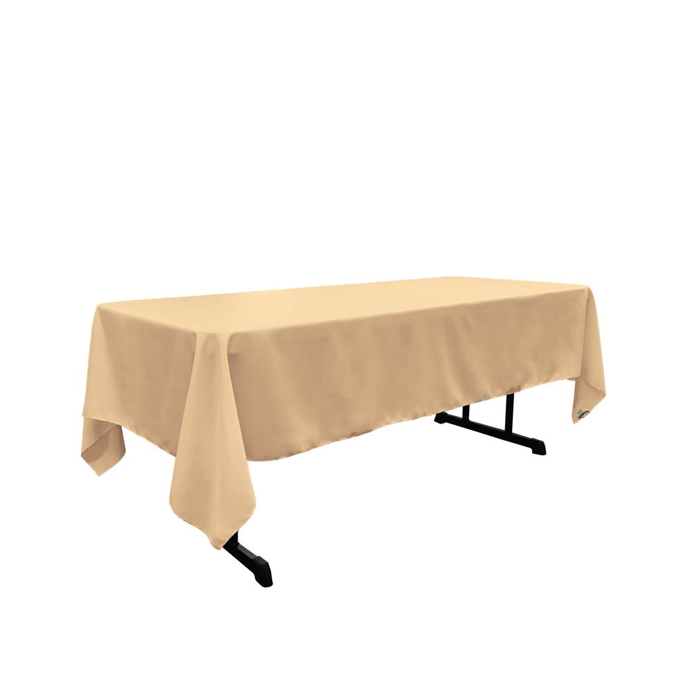 Khaki 100% Polyester Rectangular Tablecloth 60" x 108"