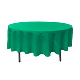 90" Jade Polyester Round Tablecloth