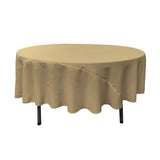90" Taupe Polyester Round Tablecloth