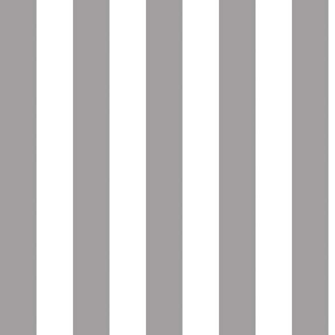 1" One Inch Gray and White Stripes Poly Cotton Fabric