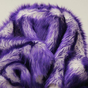 Puple Faux Fur Candy Shaggy Fabric Long Pile