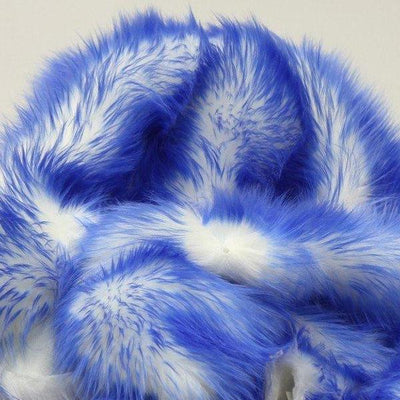 Royal Blue Faux Fur Candy Shaggy Fabric Long Pile