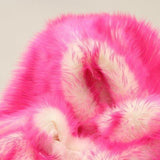 Hot Pink Faux Fur Candy Shaggy Fabric Long Pile