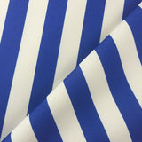 1" One inch Blue White Stripe Spandex Fabric