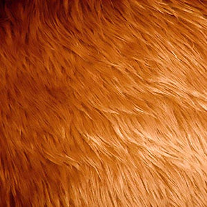 Caramel Faux Fake Fur Long Pile Shaggy Fabric