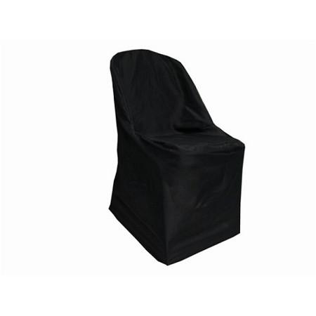 Black Polyester Folding Chair Cover