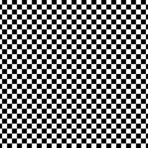 1/2" Half Inch Black Racing Checkered Poly Cotton Fabric