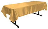 Gold Bridal Satin Rectangular Tablecloth 60 x 126"