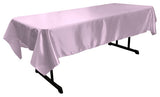 Lilac Bridal Satin Rectangular Tablecloth 60 x 126"
