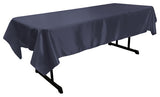 Navy Blue Bridal Satin Rectangular Tablecloth 60 x 108"