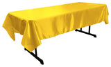 Yellow Bridal Satin Rectangular Tablecloth 60 x 108"