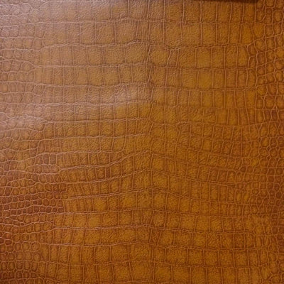 Saddle Crocodile 100% PU Faux Leather Vinyl Fabric