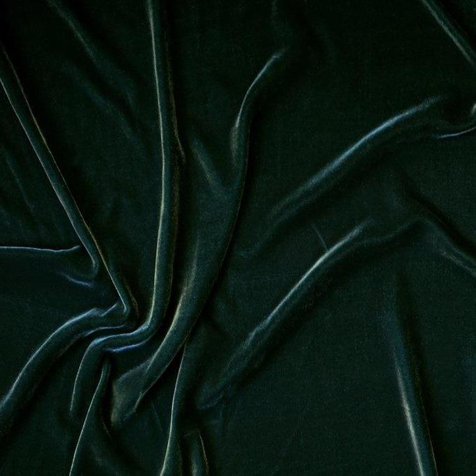 iFabric Hunter Green Silk Velvet Fabric