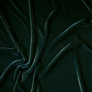 Dark Green Silk Velvet Fabric