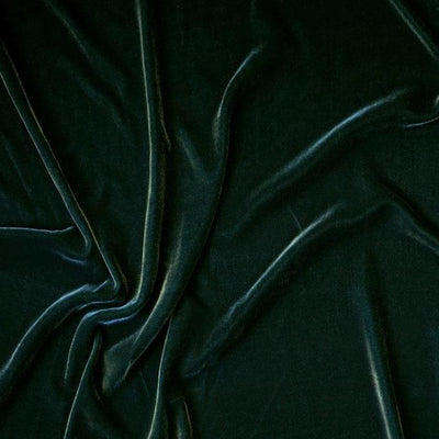 Dark Green Silk Velvet Fabric