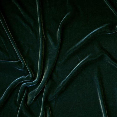 Dark Green Silk Velvet Fabric