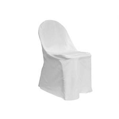 White Polyester Folding Chair Cover