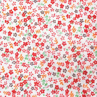 Red Mini Flower Poly Cotton Fabric