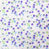 Purple Mini Flower  Poly Cotton Fabric