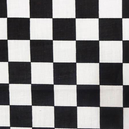 2" Two Inch Black Racing Checkered Poly Cotton Fabric