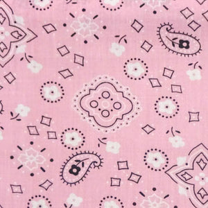 Pink Paisley Bandana Poly Cotton Fabric