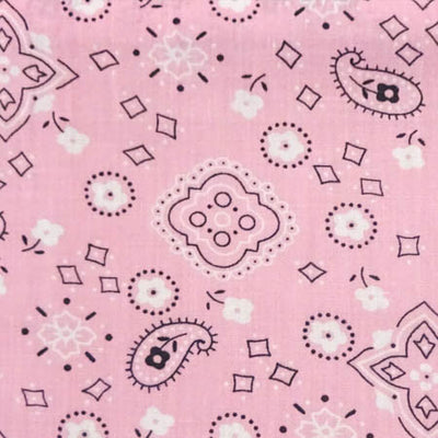Pink Paisley Bandana Poly Cotton Fabric