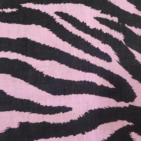 Zebra Pink Poly Cotton Fabric