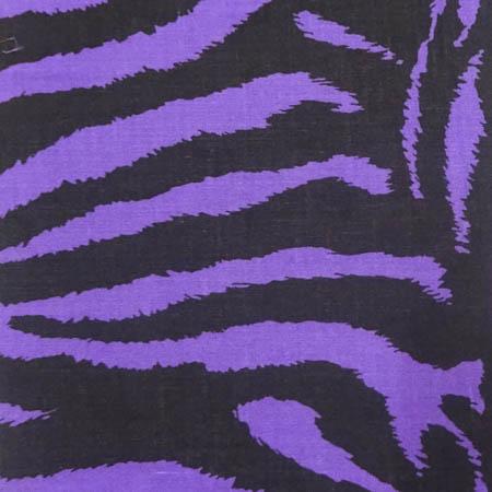 Zebra Purple Poly Cotton Fabric