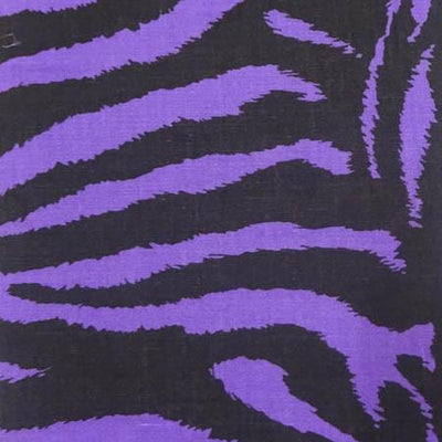 Zebra Purple Poly Cotton Fabric