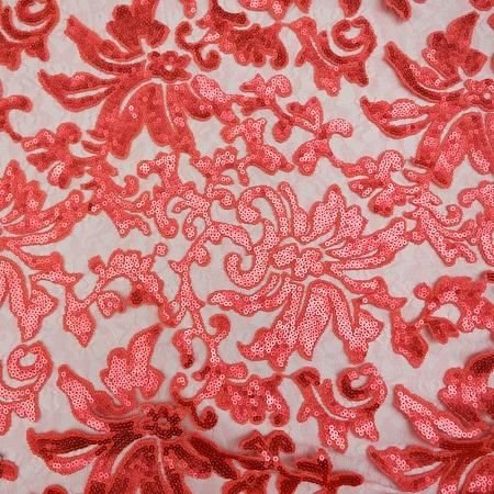 Red Beyonce Lace Fabric - Evening Gown Lace