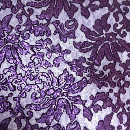 Purple Beyonce Lace Fabric - Evening Gown Lace