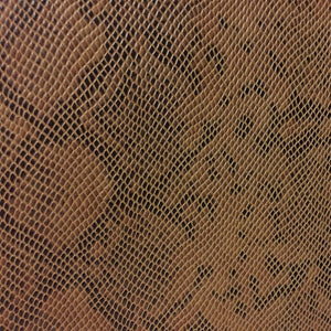 Bronze Matte Python Snake Skin Vinyl Fabric