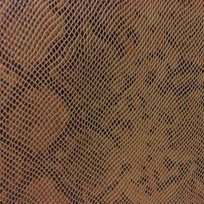 Bronze Matte Python Snake Skin Vinyl Fabric