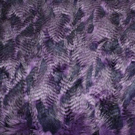 Purple Alaskan Huskies Faux Fur Fabric