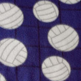 Volleyball Blue Premium Anti Pill Print Fleece Fabric