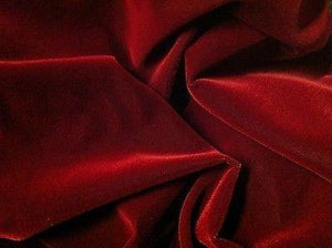 Red Upholstery Grade Flocking Velvet Fabric / 50 Yards Roll