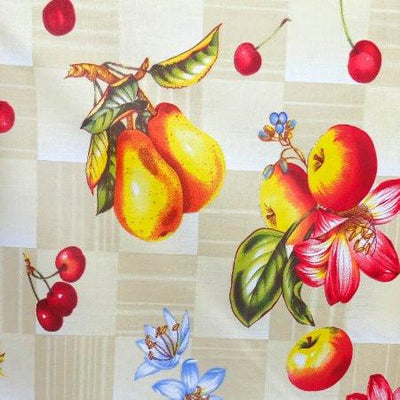 Fruits on the Blocks Poly Cotton Fabric
