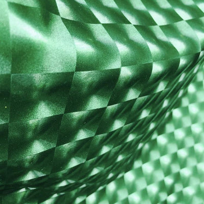 3D Green Optical Tiles 4 Way Stretch Spandex Fabric