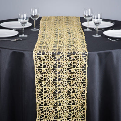 Gold Chemical lace Table Runners