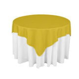 Gold Square Polyester Overlay Tablecloth 72" x 72"