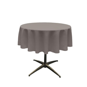 51" Dark Grey Polyester Round Tablecloth