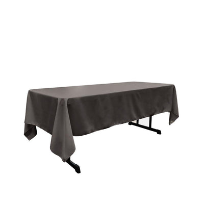 Charcoal 100% Polyester Rectangular Tablecloth 60 x 108