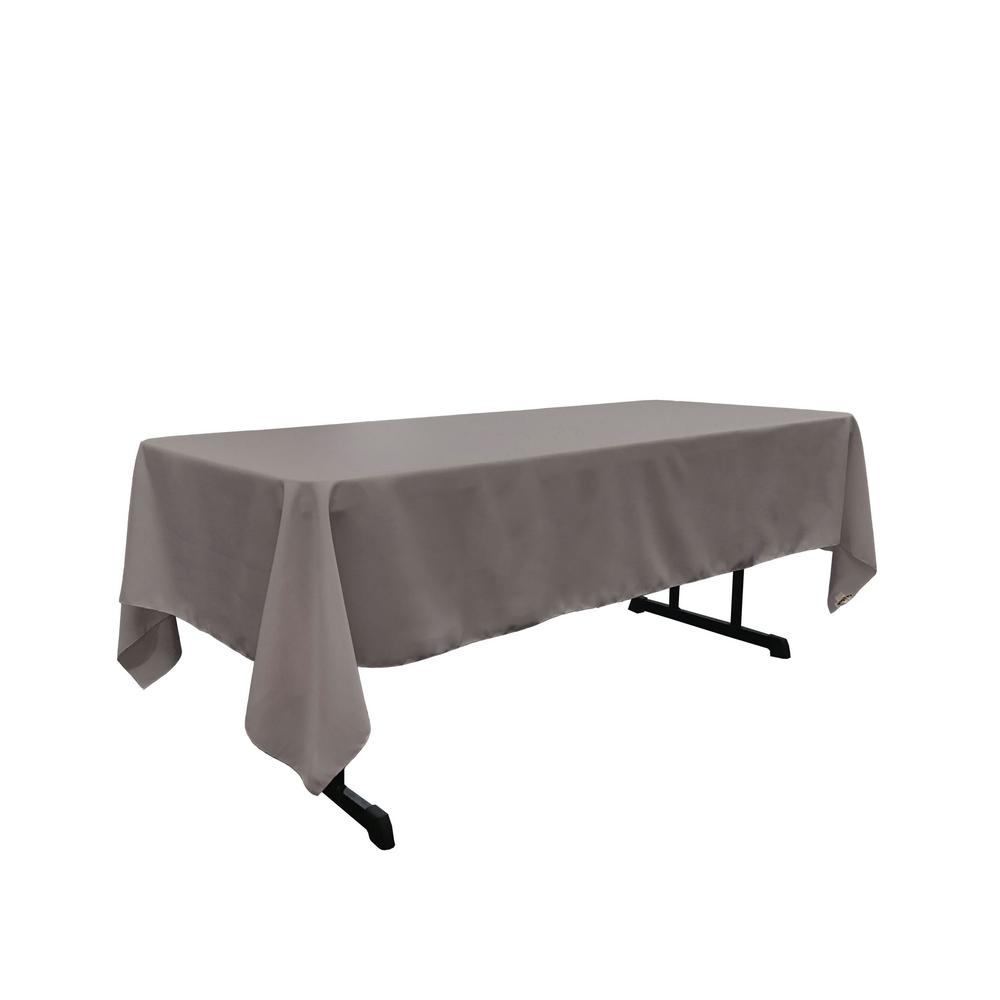 Dark Grey 100% Polyester Rectangular Tablecloth 60 x 108"