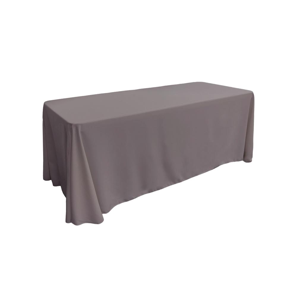 Dark Grey 100% Polyester Rectangular Tablecloth 90" x 156"