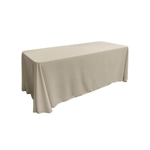 Light Grey 100% Polyester Rectangular Tablecloth 90" x 156"